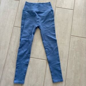 Spiritual Gangster Blue Ribbed Leggings, Size Medium/Large